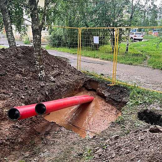 Выход труб из прокола